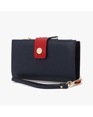 MKF Collection by Mia K Mkf Collection Solene Vegan Leather Wristlet Wallet By Mia K - Blue