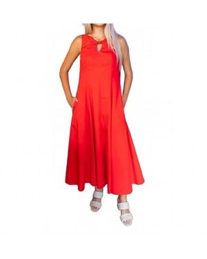 AUREUM Pretty Midi Dress - Red