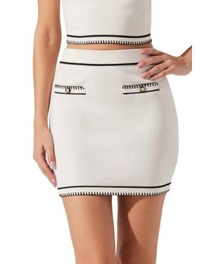 Astr Sessy Mini Skirt - White