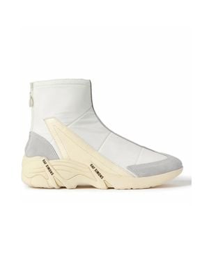 Raf Simons Cylon 22 Quilted Nylon Leather Boot - Natural