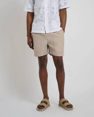 Onia Air Linen Pull-On Shorts - Natural