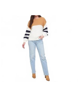 Elsie & Zoey Kennedy Chunky Drop Shoulder Sweater - Blue