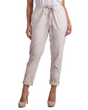 Gigi Moda Cornelia Cheetah Print Pant - Natural