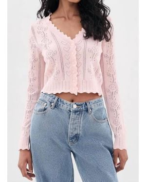 LoveShackFancy Fancy Sibella Cardigan - Blue