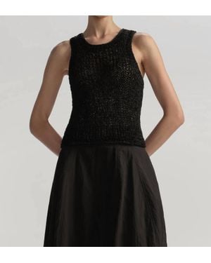 A.L.C. Nelly Open Knit Tank - Black
