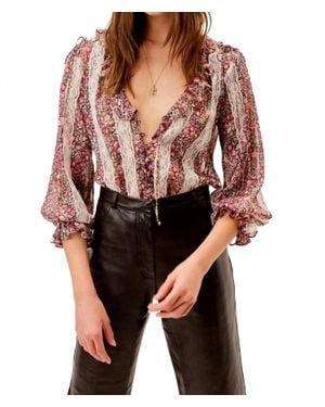 For Love & Lemons Vanessa Blouse - Red