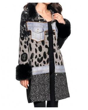 Adore Mix Media Jacket - Black