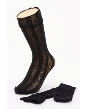 TRUEDAMES Cotton Stretch Socks - Black