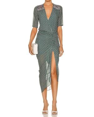 Veronica Beard Mariposa Midi Wrap Dress - Blue
