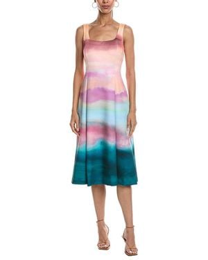 Vince Camuto Sleeveless Printed Midi Dress - Blue