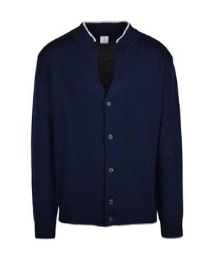 Eleventy Wool Button Cardigan - Blue