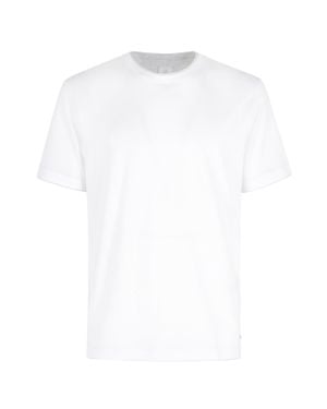 Eleventy Layered Crewneck Cotton T-Shirt - White