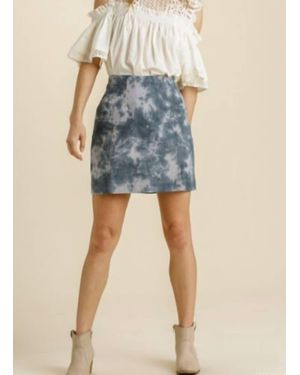 Umgee Short Skirt - Blue