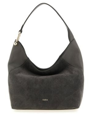 Furla Calfskin Shoulder Bag - Black