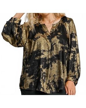 Umgee Metallic Pant Set - Black