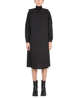Raf Simons Relaxed Fit Dress With Claudine Collar - Black