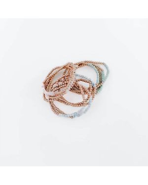 Pretty Simple Avary Glass And Metallic Bead Bracelet - White