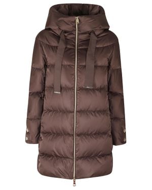 Herno A-Line Polyester Down Jacket - Brown