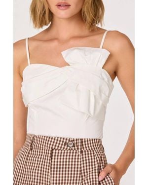 Astr Nakia Bow Crop Top - White