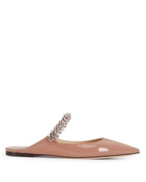 Jimmy Choo Bing Patent Leather Mules, Brand Size 35 Us - Brown
