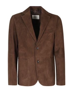 Seventy Suede Tailored Leather Jacket - Brown