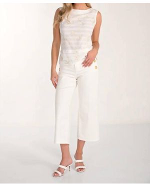 FRANK LYMAN Wynessa Wide Leg Cropped Pants - Pink