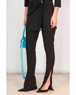 Jacquemus Pre-Loved Le Pantalone Pants With Slit Ankle And Hook & Eye - Black