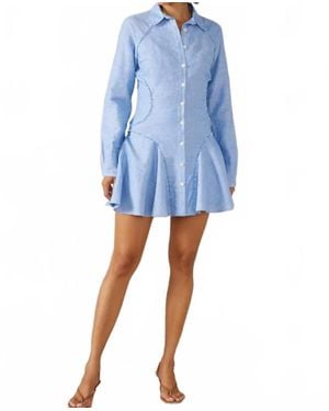 MON RENN Shore Mini Dress - Blue
