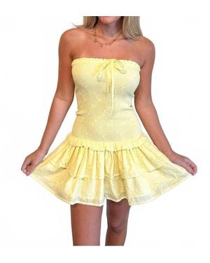 Olivaceous Perfect Spring Dress - Yellow