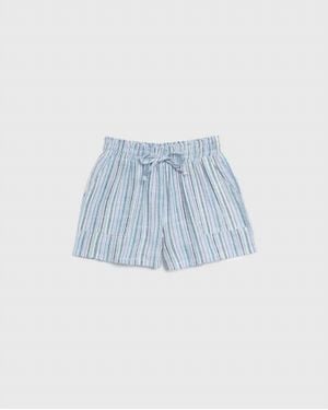 Splendid Girl's Splash Stripe Shorts - Blue