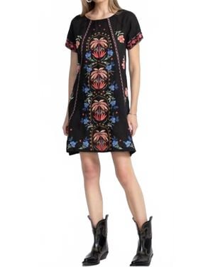 Johnny Was Raglan Seamed Slip Dress - Black