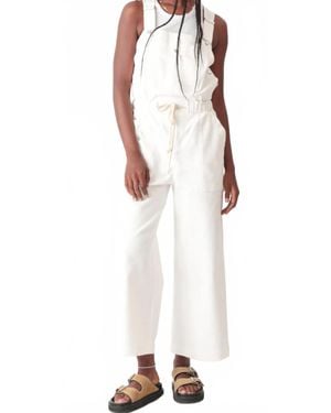 Electric and Rose Easy Straight Leg Overall - White