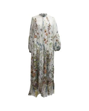 Charo Ruiz Floral Print Long Dress - Gray