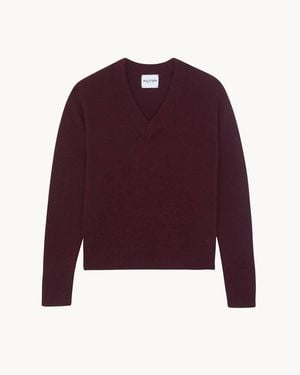 Kujten Jemina V-Neck Cashmere Sweater - Purple