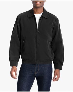 London Fog Big Auburn Light Weight Zip Front Golf Jacket - Black