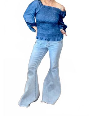 Lucky & Blessed Country Flare Jean - Blue
