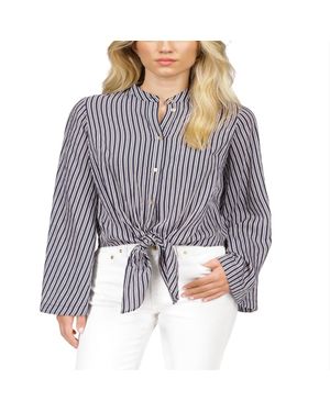 Michael Kors Halo Tie Hem Shirt - Purple