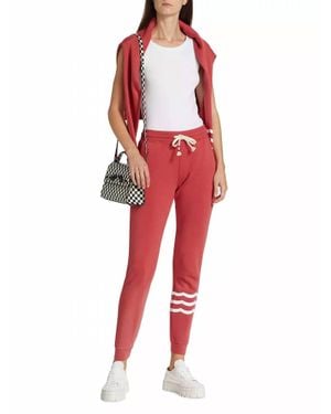 Sol Angeles Waves Hacci Slim Jogger - Red