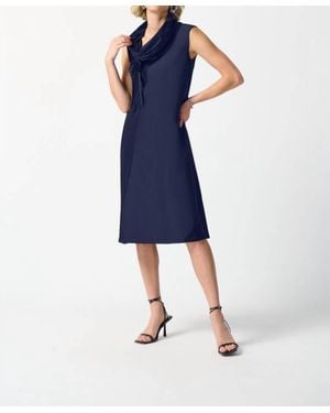 Joseph Ribkoff Sleeveless Cocoon Dress - Blue