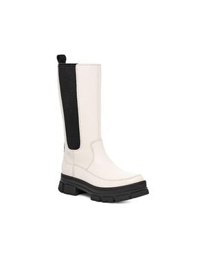 UGG Ashton 1134937-Wht Boot Leather Waterproof Chelsea Jobb916 - Black