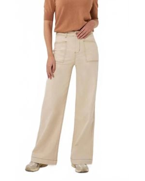 EsQualo Wide Leg Pants - Natural