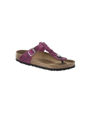 Birkenstock Gizeh Braided Oiled Leather Sandals - Red