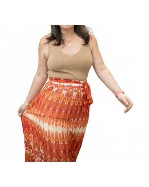 Eesome Sleeveless Glitter Sweater Top - Orange