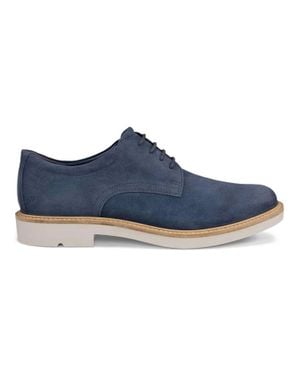 Ecco Metro London Derby Shoes - Blue