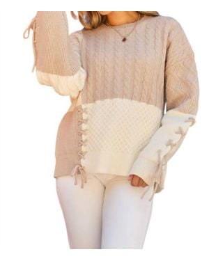 And The Why Tied Me Up Sweater - Natural
