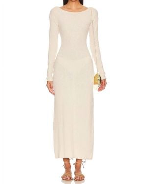 Onia Crochet Knit Maxi Dress - Natural