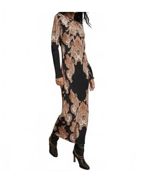 Veronica Beard Lupita Paisley Maxi Dress - Black