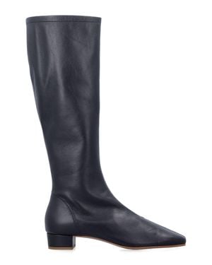 BY FAR Edie Knee-High Lambskin Boots - Blue