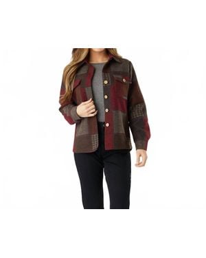 Coco + Carmen Maura Colorblock Shacket - Black