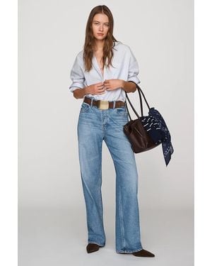 AG Jeans Ag Billie Low-Slung Straight Jeans - Blue